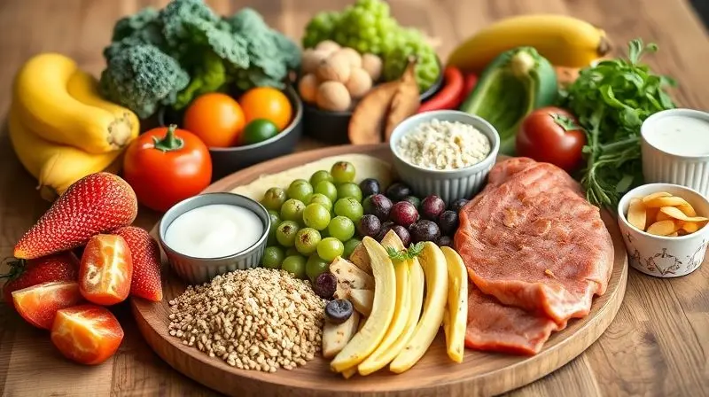 Alimentação equilibrada para mães amamentando: refeição nutritiva com frutas e vegetais.