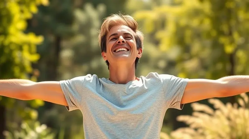 Pessoa absorvendo vitamina D ao sol para benefícios à saúde óssea e imunológica.
