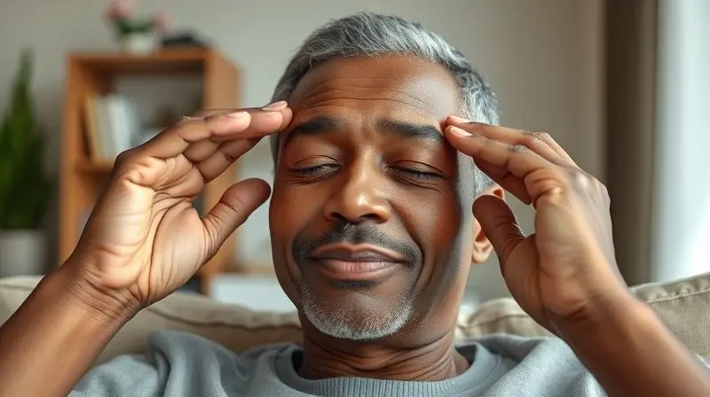 Pessoa praticando cuidados diários para relaxar e proteger os olhos.