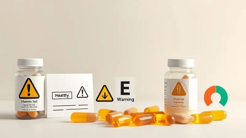 Cuidados com efeitos colaterais e contraindicações do suplemento de vitamina E.