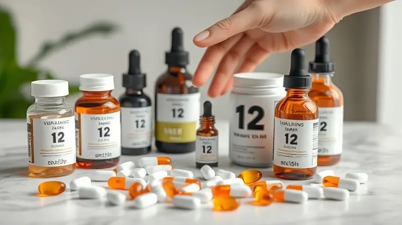 Comparação de formas de suplementos de vitamina B12 para escolha ideal.