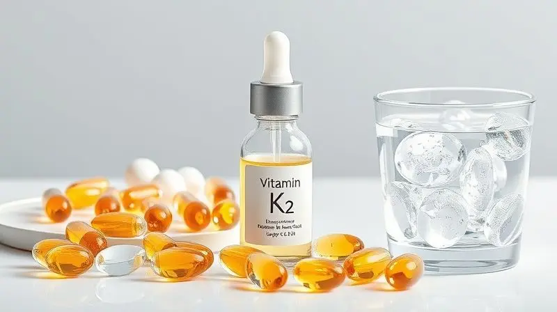 Formas de vitamina K2: cápsulas, gotas e comprimidos efervescentes.
