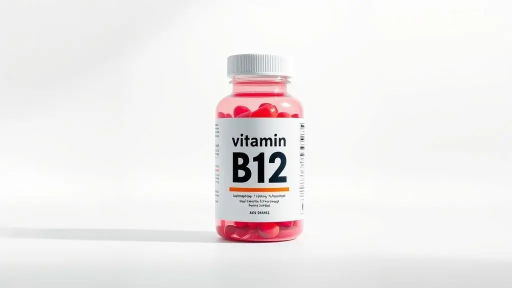 Suplemento de vitamina B12 profissional e unbranded para saúde e vitalidade diária.