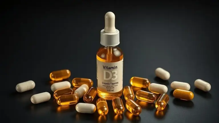 Cápsulas e gotas de vitamina D3 Neo Química em composição profissional para suplementação diária.
