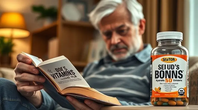 Vitaminas para homens acima de 50 anos, combatendo osteoporose, melhorando memória e visão.